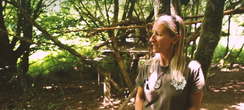 Claire Lefevre at the Badger Forest School woodland
